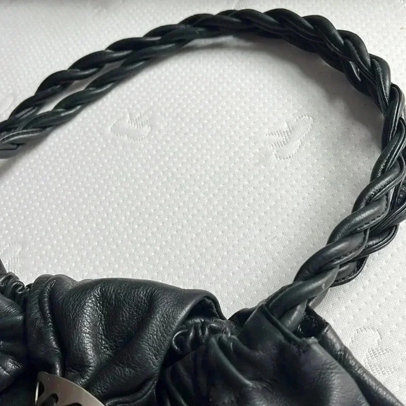 RENATO ANGI Venezia Black Genuine Leather Shoulder Bag Hobo - Picture 3 of 8